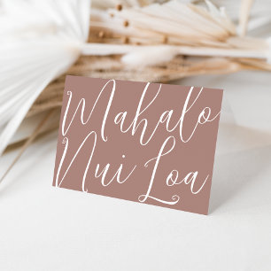 Mahalo Nui Loa Hawaiian Letterpress Thank You Card