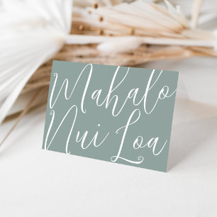 Mahalo Nui Loa Hawaiian Thank You Card