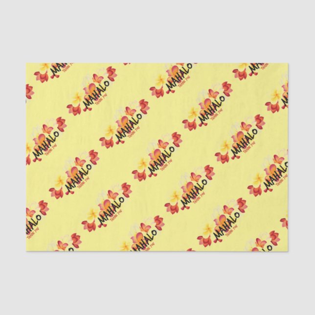 Mahalo Plumeria Tissue Paper (Front)