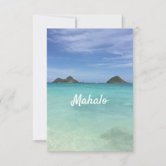 Mahalo thank you card