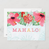 mahalo thank you card, mahalo card (Front/Back)