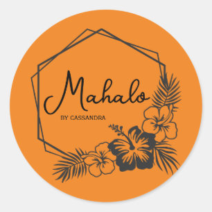 Mahalo thank you customizable Hawaiian  sticker