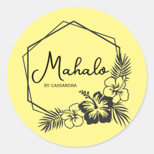 Mahalo thank you customizable Hawaiian sticker