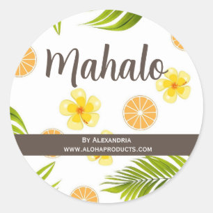 Mahalo thank you Hawaiian tropical sticker