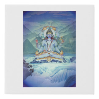 "Mahamrityunjaya" form of Hindu god, Shiva Faux Canvas Print
