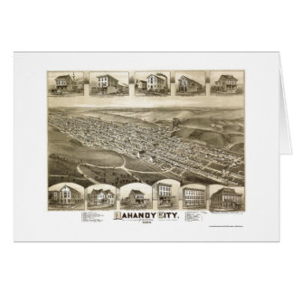 Mahanoy City, PA Panoramic Map - 1889 Cards