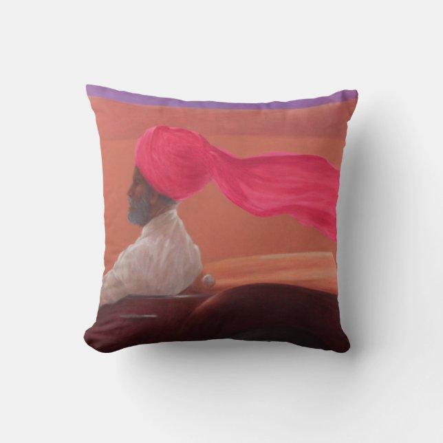 Maharajah at Speed 2 Throw Pillow (Front)