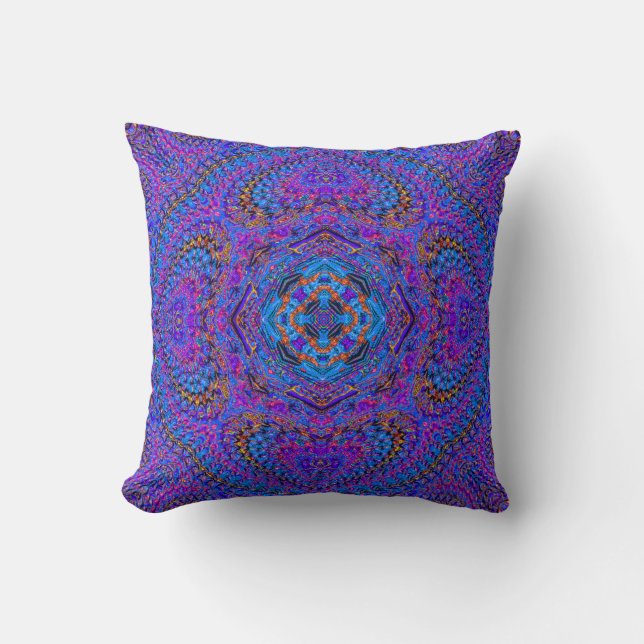 "Maharani" Indian-Mandala-style pillow (Front)