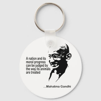 Mahatma Gandhi Animal Rights Keychain