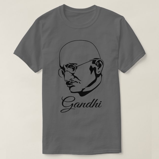 Mahatma Gandhi Fighter For Peace And Freedom T-Shirt (Design Front)