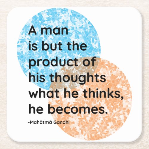 Mahatma Gandhi Man Quotes Square Paper Coaster