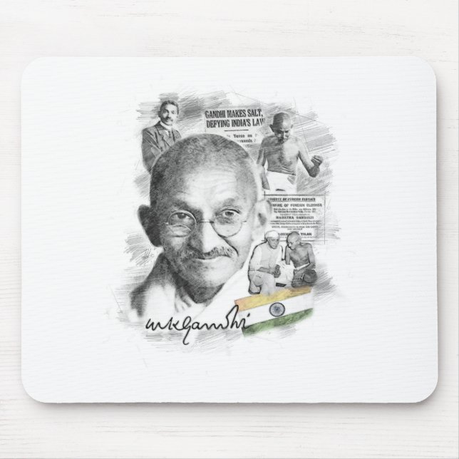 Mahatma Gandhi Mouse Pad (Front)