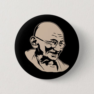 Mahatma Gandhi Portrait Button
