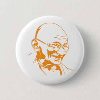 Mahatma Gandhi Portrait Button