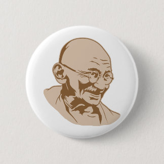 Mahatma Gandhi Portrait Button