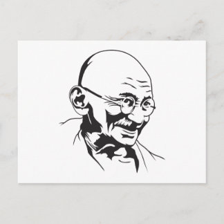 Mahatma Gandhi Portrait Postcard