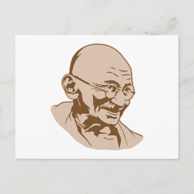 Mahatma Gandhi Portrait Postcard (Front)