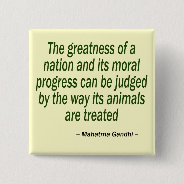 Mahatma Gandhi Quote Button (Front)