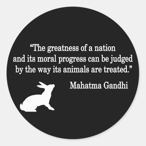 Mahatma Gandhi Quote Collection Classic Round Sticker