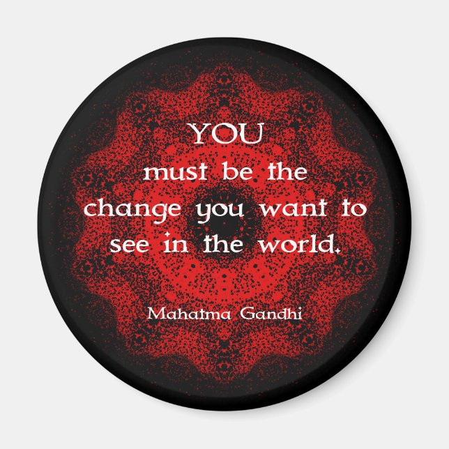 Mahatma Gandhi Wisdom Saying about action Magnet (Front)