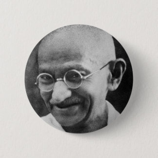 Mahatma Ghandi Portrait Photograph Pinback Button