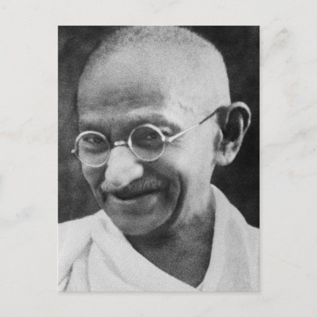 Mahatma Ghandi Portrait Photograph Postcard (Front)