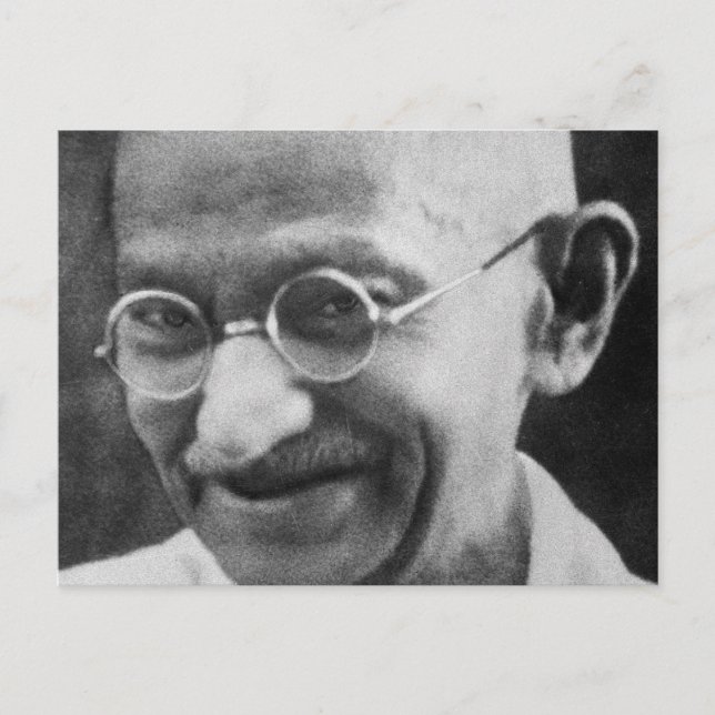 Mahatma Ghandi Portrait Photograph Postcard (Front)