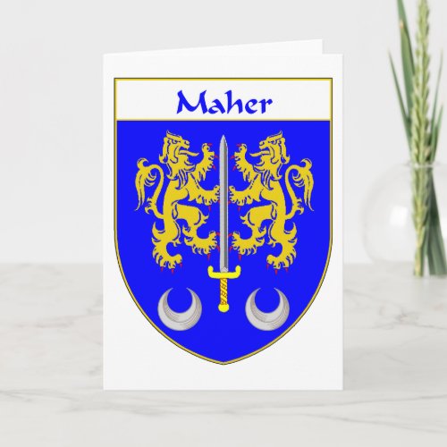 Maher Coat of ArmsFamily Crest Holiday Card
