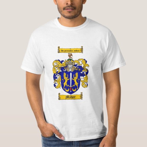 Maher Family Crest _ Maher Coat of Arms T_Shirt