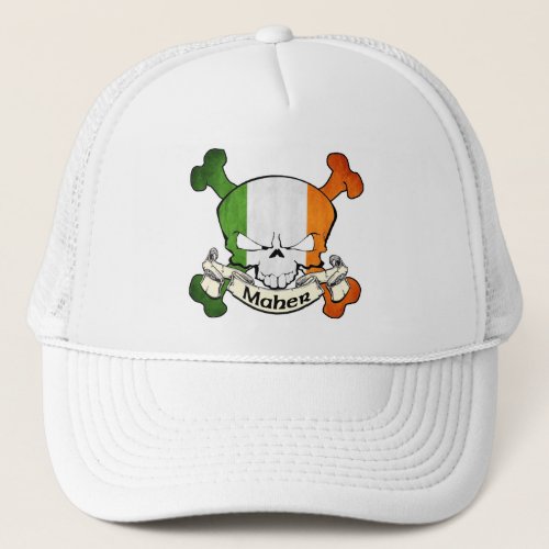 Maher Irish Skull Trucker Hat