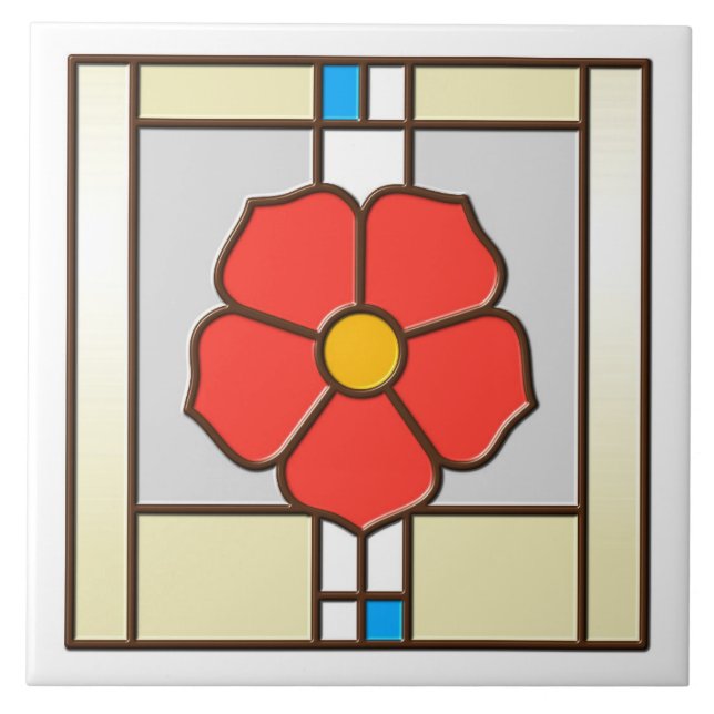 MAHER Poppy Ceramic Tile (Front)
