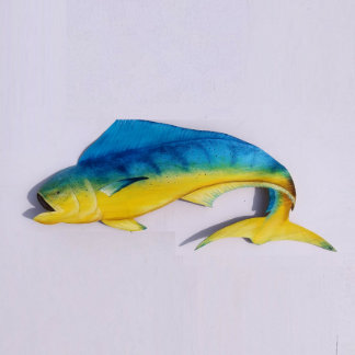 Mahi Fish Hand Carved From Palm Tree Frond