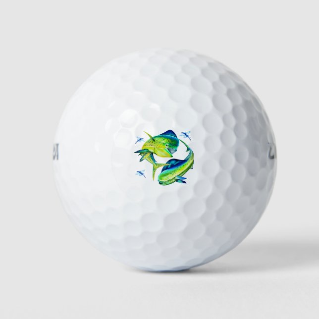 Mahi Mahi Bull and Cow Golf Balls (Front)