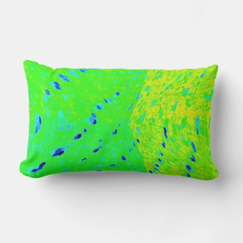 Mahi Mahi Dolphin Fish Art Colors Lumbar Pillow