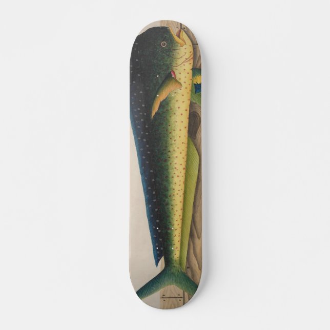 Mahi-Mahi Fish artwork Skateboard Deck (Front)