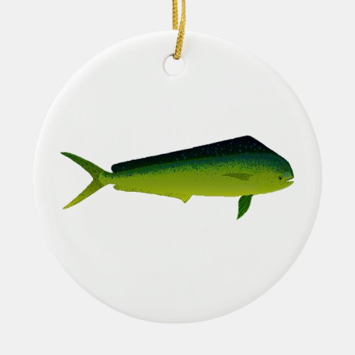 Mahi Mahi Fish _ Dolphin _ Dorado Ceramic Ornament