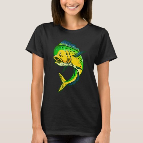 Mahi Mahi Fishing Dorado Fisherman Angling Fan T_Shirt