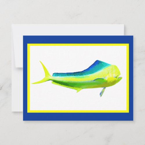 Mahi Mahi saltwater fishing graphic Personalized Invite