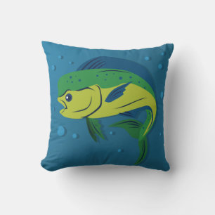 Mahi Mahi Throw Pillow