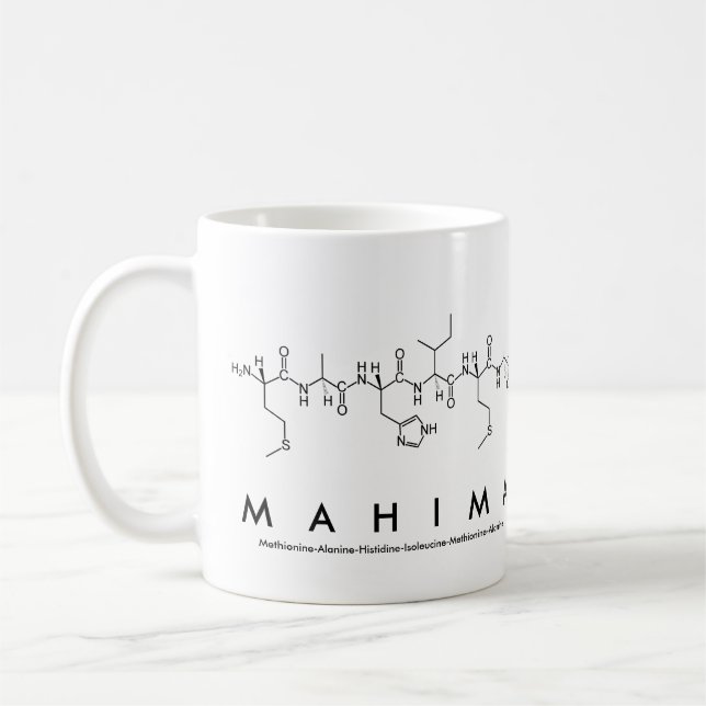 Mahima peptide name mug (Left)