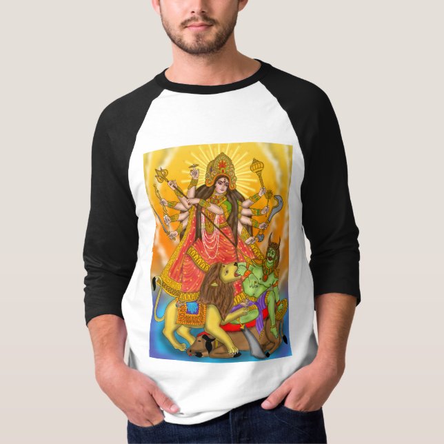 Mahishasur Mardini Durga T-Shirt (Front)