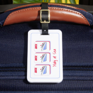 Mahj at Sea Personalized Mahjong Cruise Luggage Tag