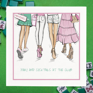 Mahj & Cocktails at the Club Preppy Ladies Mahjong Napkins