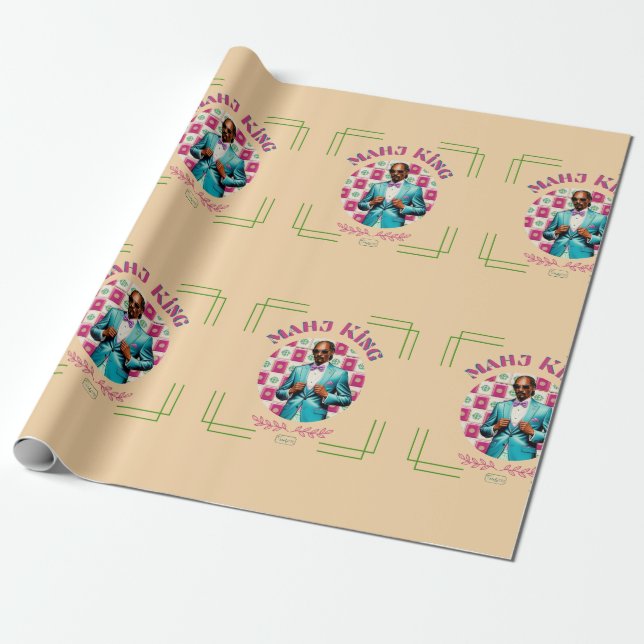 MAHJ KING Snoop Dogg wRAPPING paper Humor Mahjong (Unrolled)