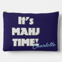 Mahj Mahjong Navy Blue Quote Personalized Name