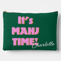 Mahj Mahjong Pink Green Quote Personalized Name