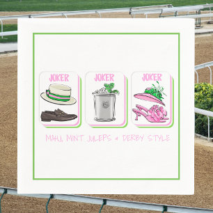 Mahj Mint Juleps & Derby Style Mahjong Napkins