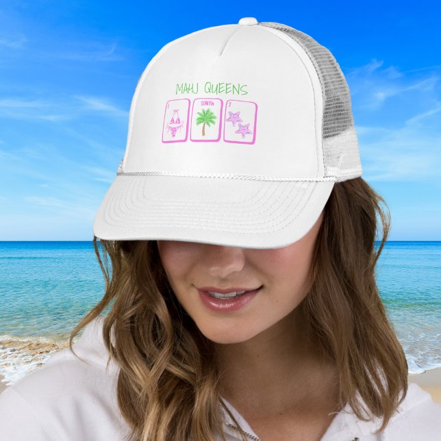 MAHJ Queens Beach Mahjong Trucker Hat (Creator Uploaded)