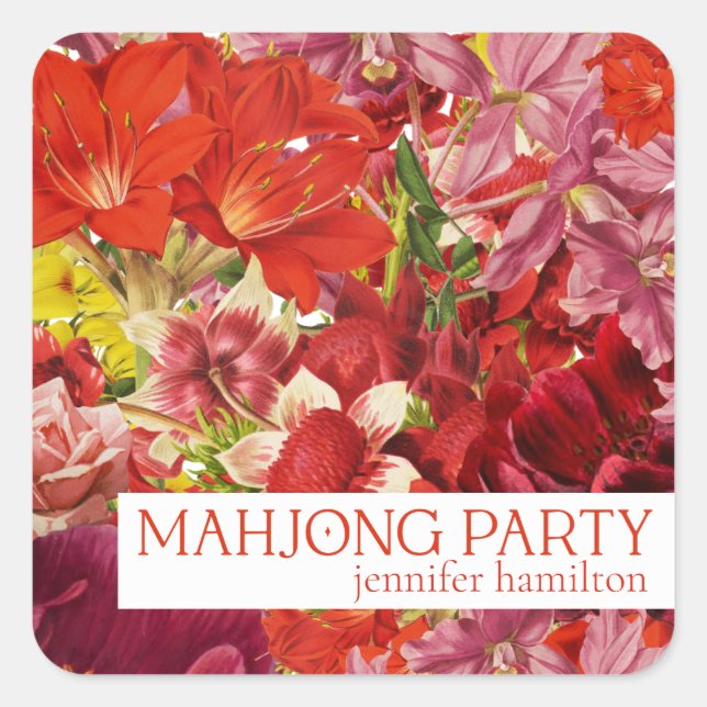 Mahjjong Party Customizable Sticker (Front)
