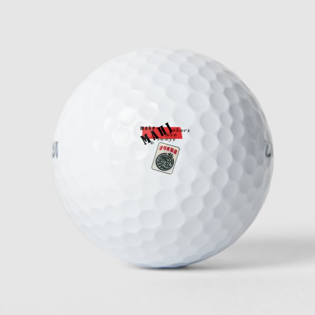 Mahjong always have jokers golf balls (Front)